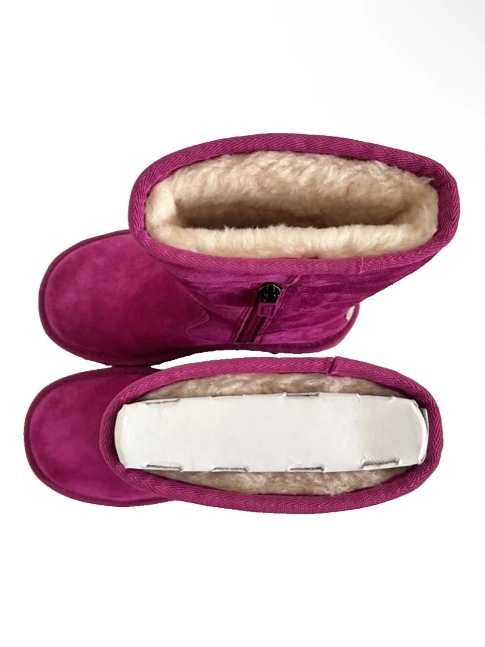 UGG | Lil Sunshine Boots Girls Size 13 Pink Side Zip Slip On Sheepskin